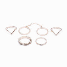 Load image into Gallery viewer, 2017 New 6 units / lot Punk style bright gold Stacking midi finger knuckle rings charm ring jewelry sheet September Indoor #50