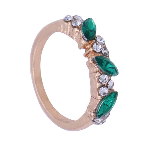 Ring Vintage Emerald Stylish Unique Sweet Newmond Peach Heart Design Finger Ring Wedding Jewelry for Female Women